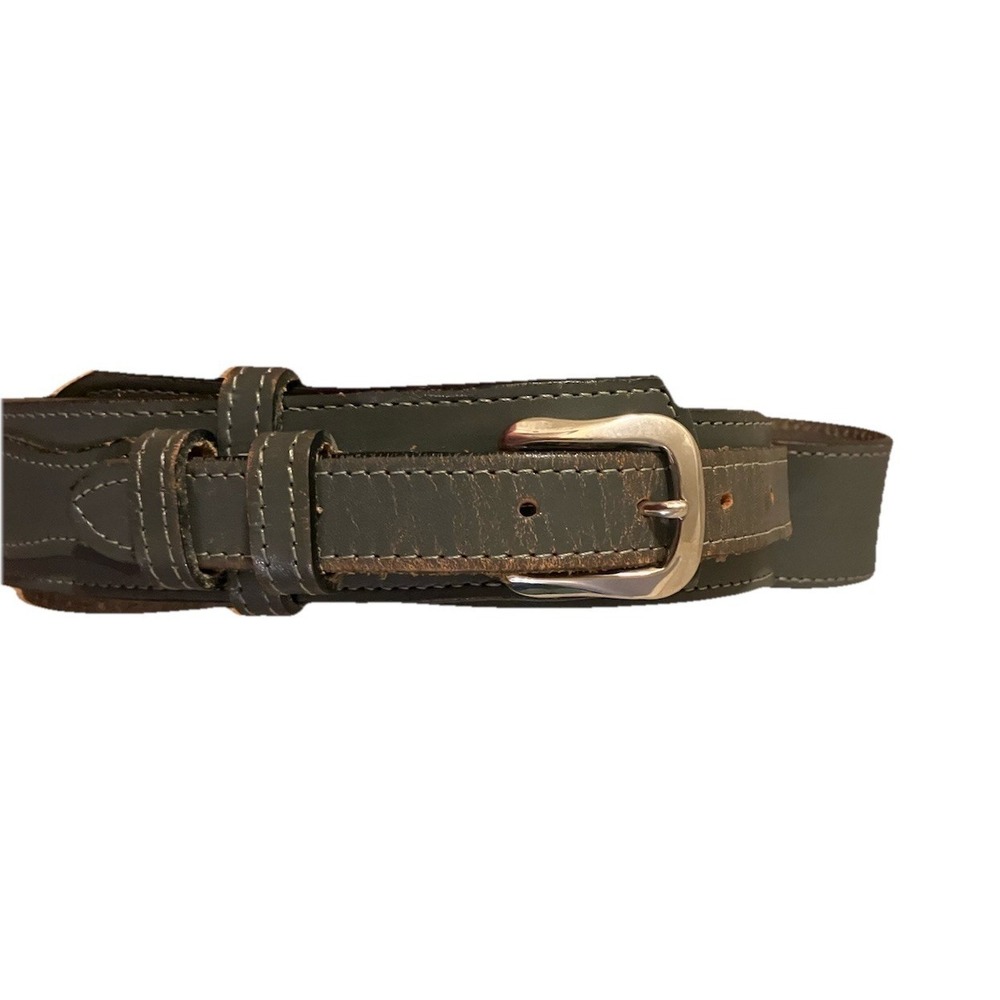Nocona Western Belt Gray Mens Sz 36 Genuine Leather Southwest Vintage